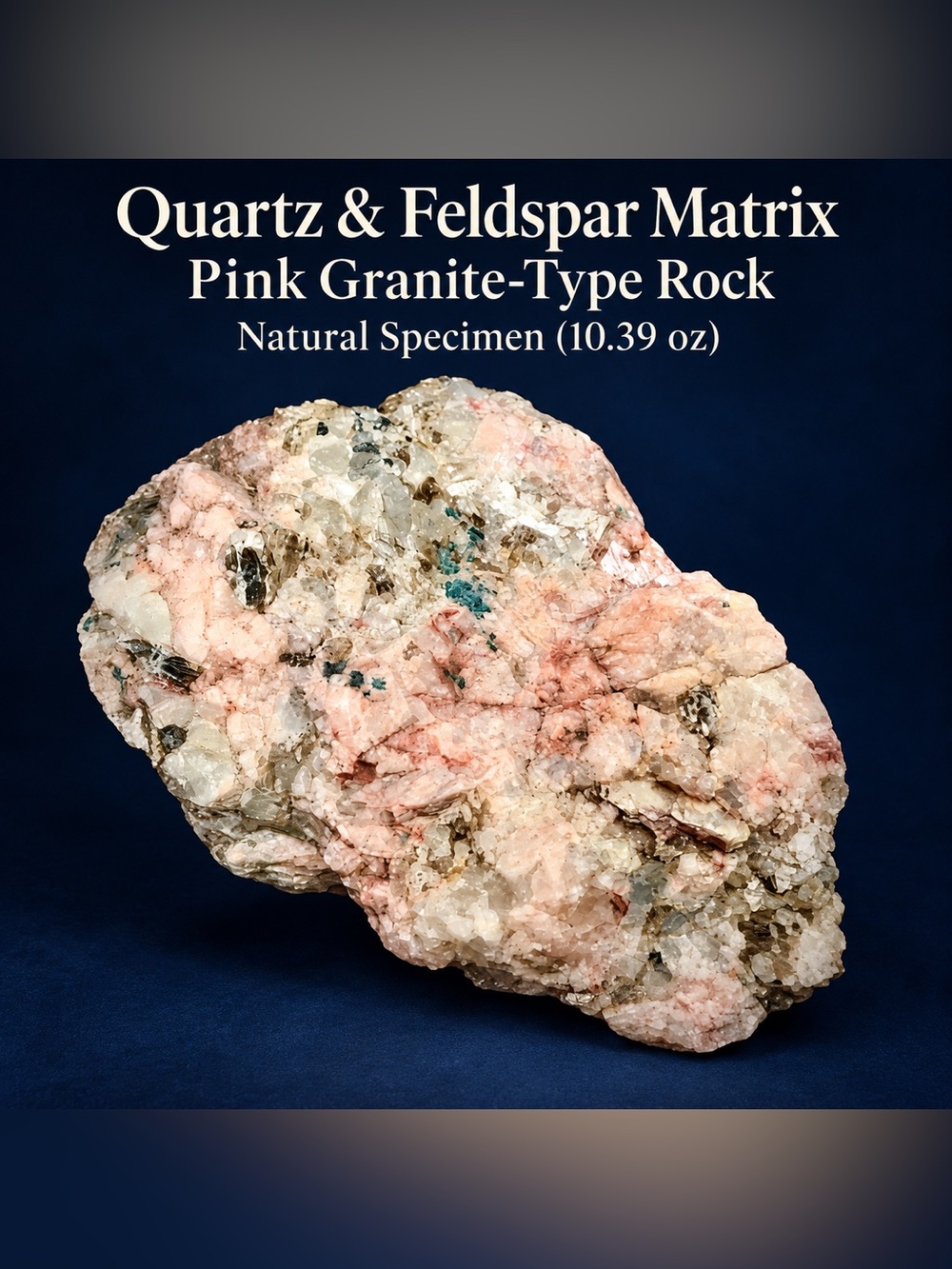Quartz & Feldspar Matrix Specimen | Pink Granite-Type Rock | 10.39 oz